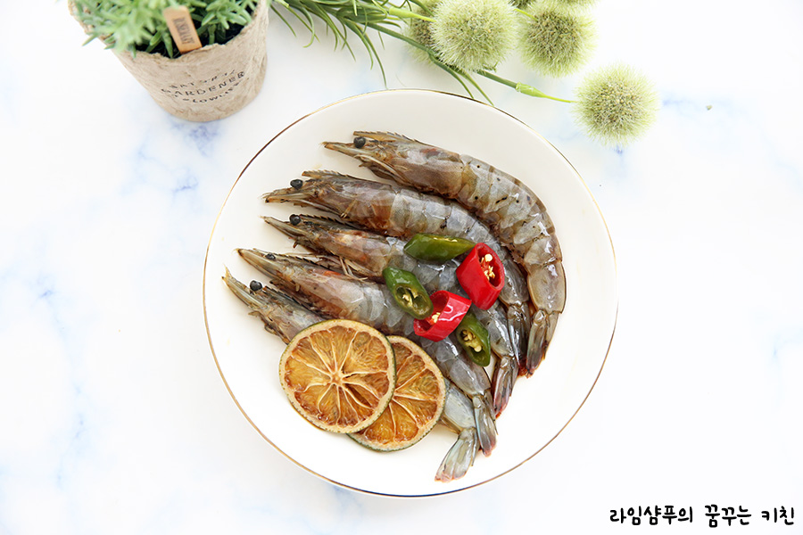 생새우 새우손질 흰다리새우 요리 생새우 새우손질 흰다리새우 요리