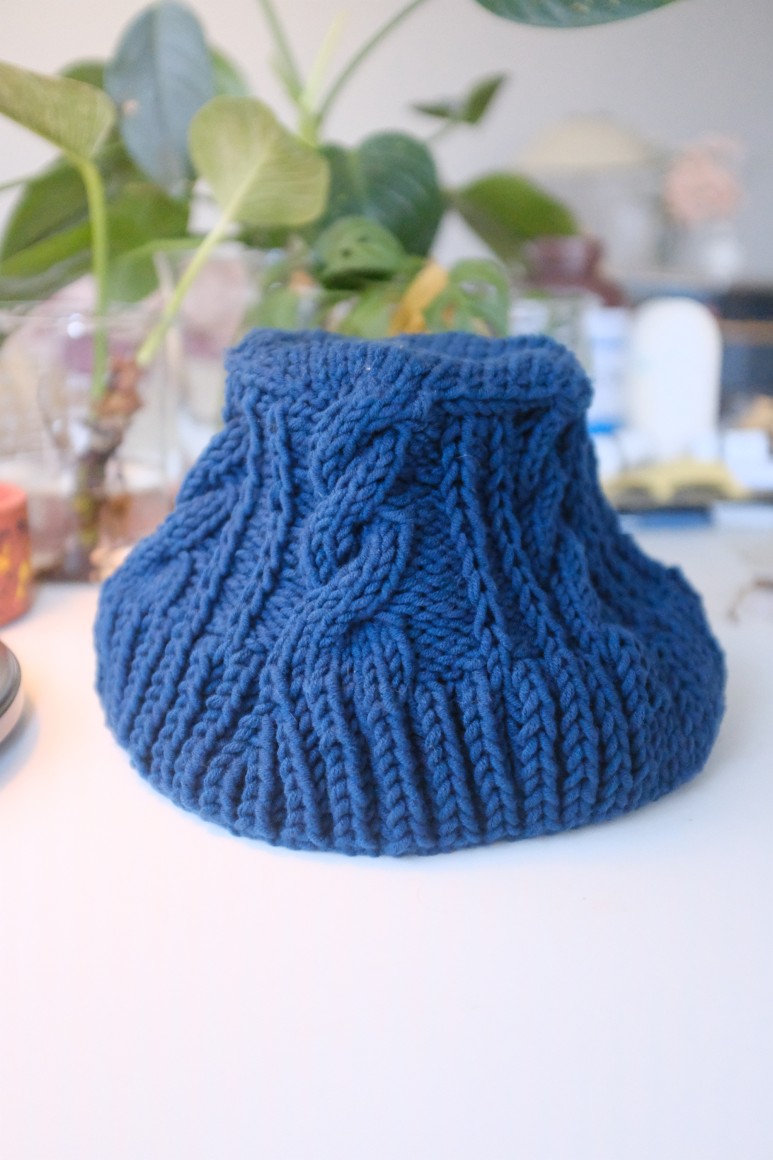 버터6 크림베이지피 콕블루 (바늘이야기키트) 대바늘뜨기 - 니트버킷햇, 9