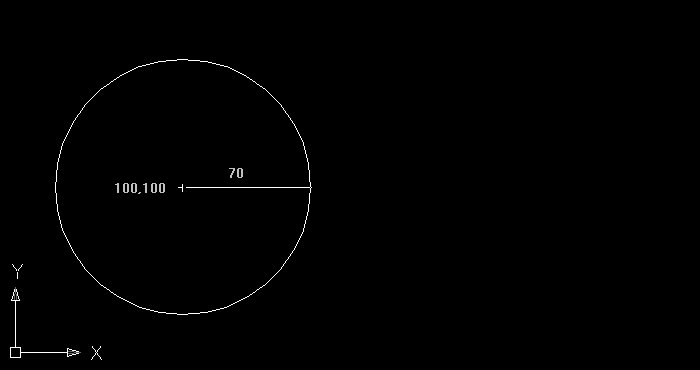 오토캐드 DBLIST - 원의 중심과 반지름