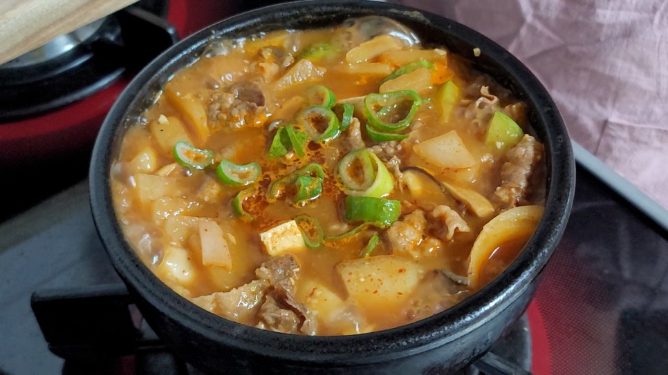 차돌된장찌개 완성