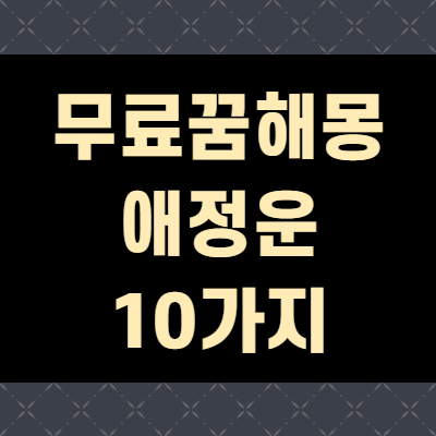  무료꿈해몽풀이 애정운(+10가지)