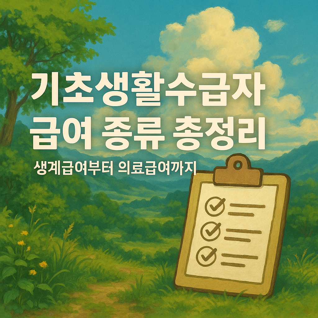 기초생활수급자 급여 종류 총정리 – 생계급여부터 의료급여까지