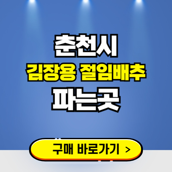 춘천시 절임배추 사전예약 구입하는곳 ❘ 김장배추 파는곳 가격보기