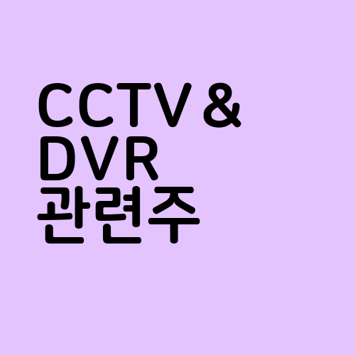 CCTV＆DVR 관련주