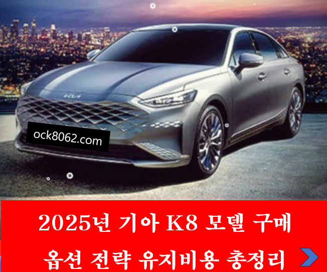 2025년 기아 K8 모델 구매 옵션 전략 유지비용 총정리