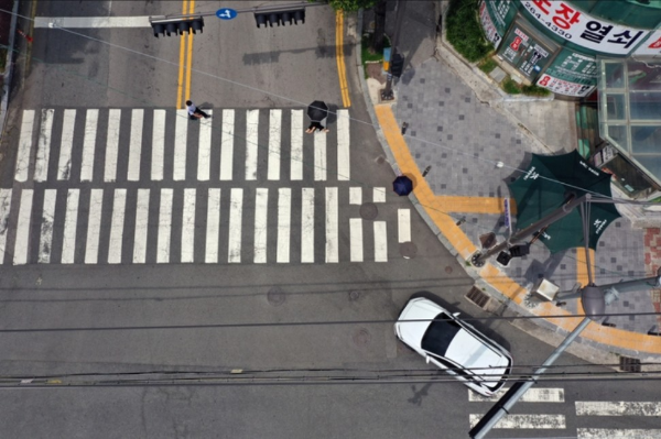 횡당보도 우회전