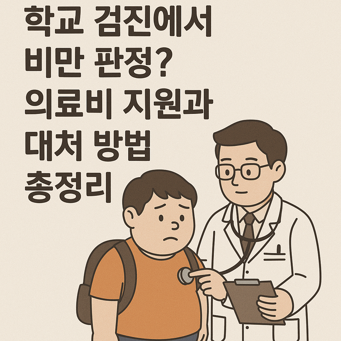 학교 검진에서 비만 판정? 의료비 지원과 대처 방법 총정리