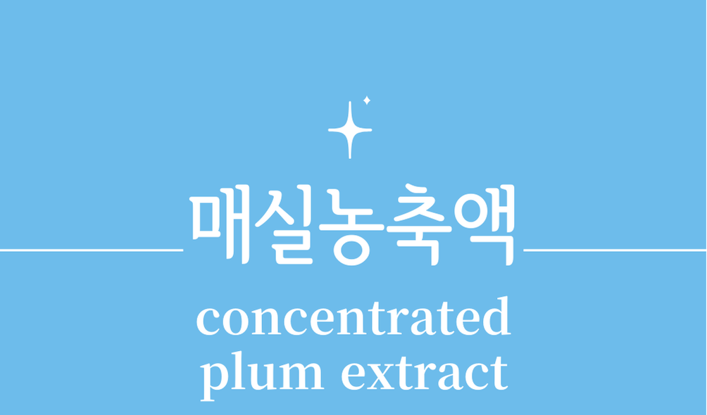 '매실농축액(concentrated plum extract)'