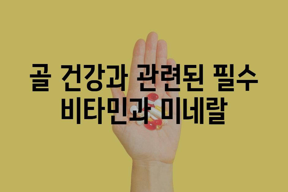 골 건강과 관련된 필수 비타민과 미네랄