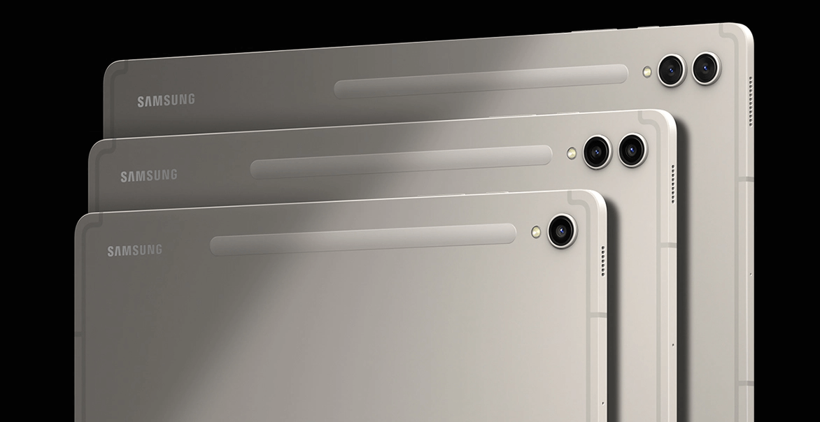 갤럭시탭 S9 모델별 크기 비교(후면 / 베이지)