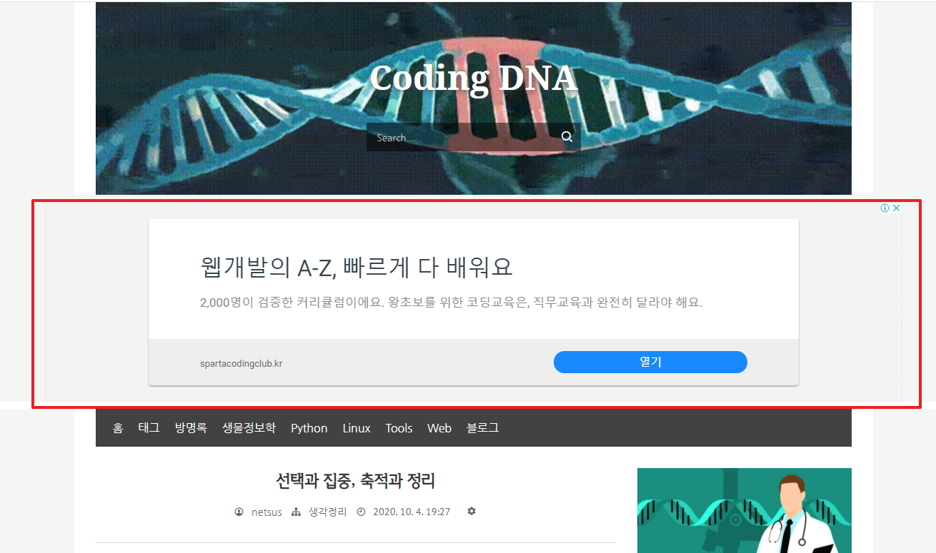  [애드센스] 광고 위치가 이상할 때