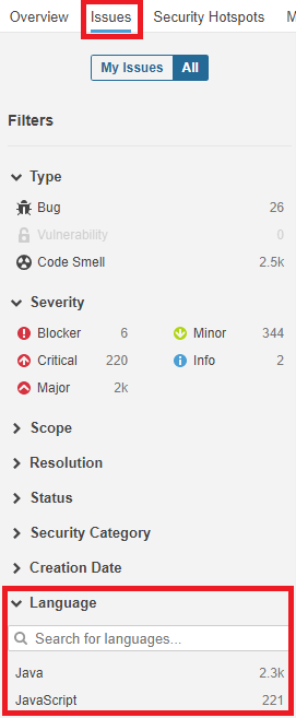  Sonarqube Scanner 사용해서 특정 파일만 검사하기 (use inclusions, exclusions)
