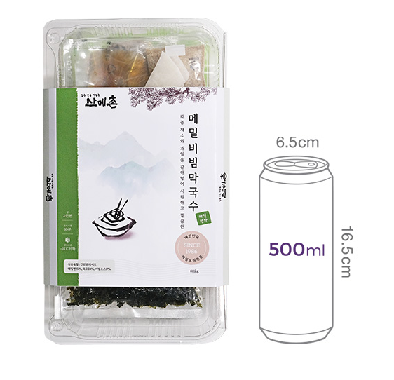 산메촌 메밀 비빔막국수 컬리 라이브특가 구성