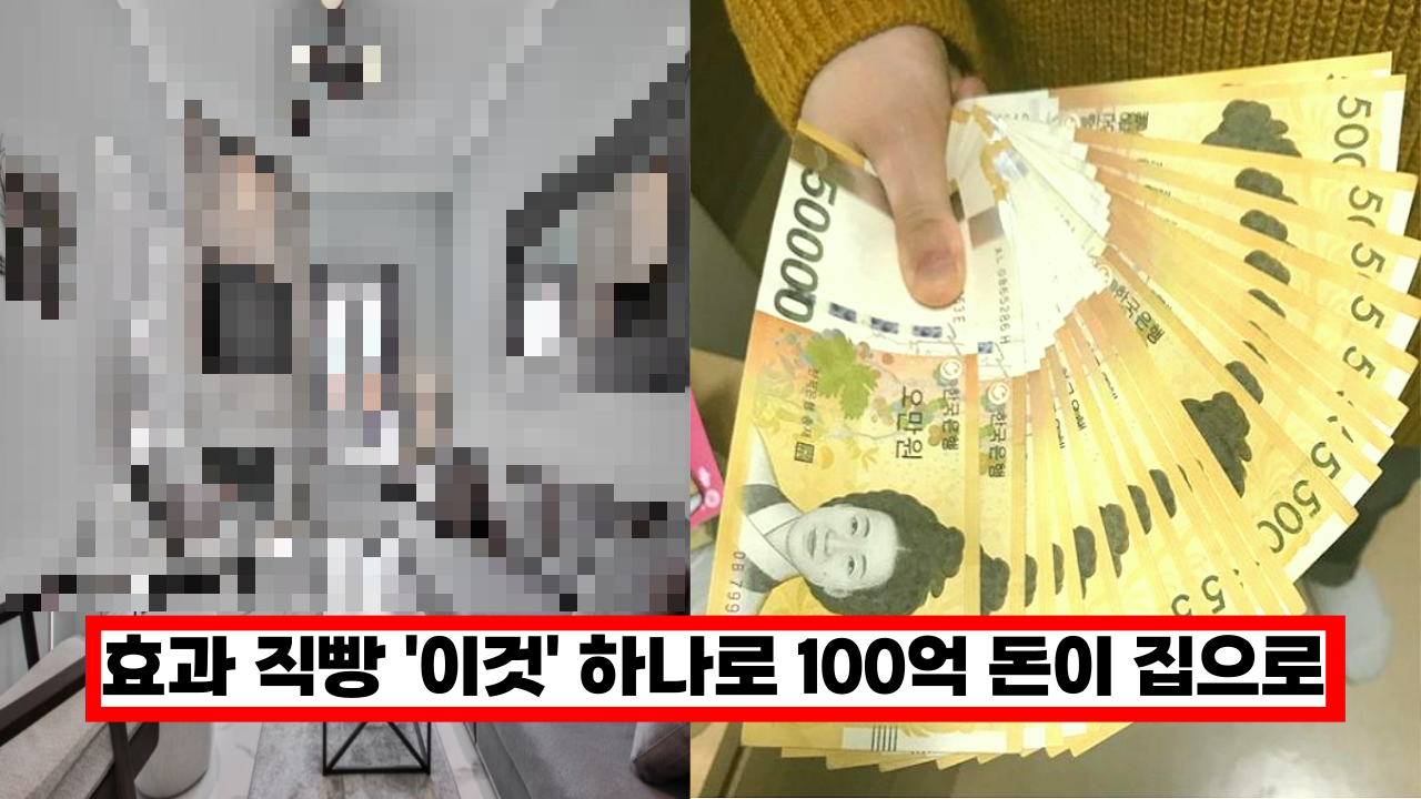  '효과 대박이네... ㅎㄷㄷ' 이것 하나로 100억 돈이 집안으로 팍 들어와요