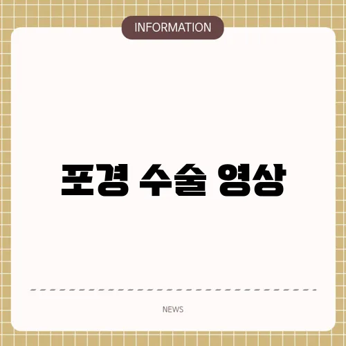 포경 수술 영상
