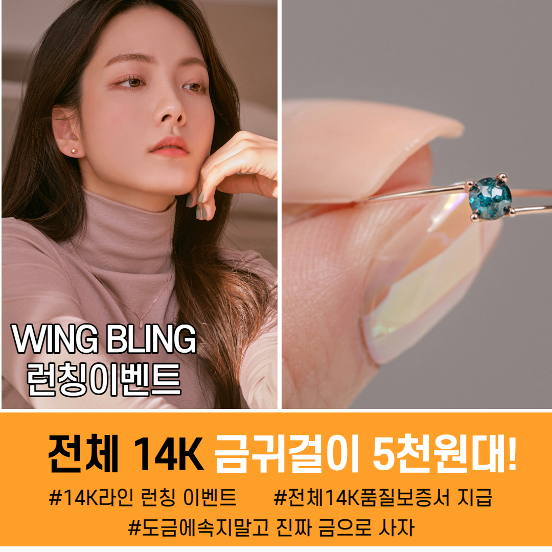  윙블링 14K 귀걸이 런칭 기념 5천원대 특가판매