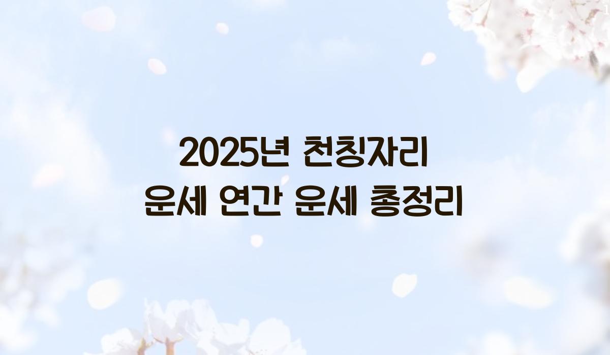 연간 운세 총정리