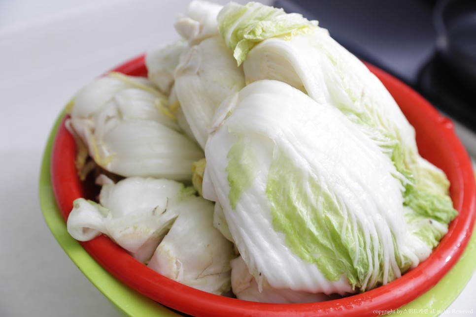 짠맛 김장봉투로 간단하게 속이 꽉 찬 배추절임 배추절임 시간 21