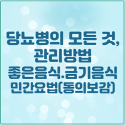 당뇨병의 모든것&#44; 관리방법&#44; 민간요법