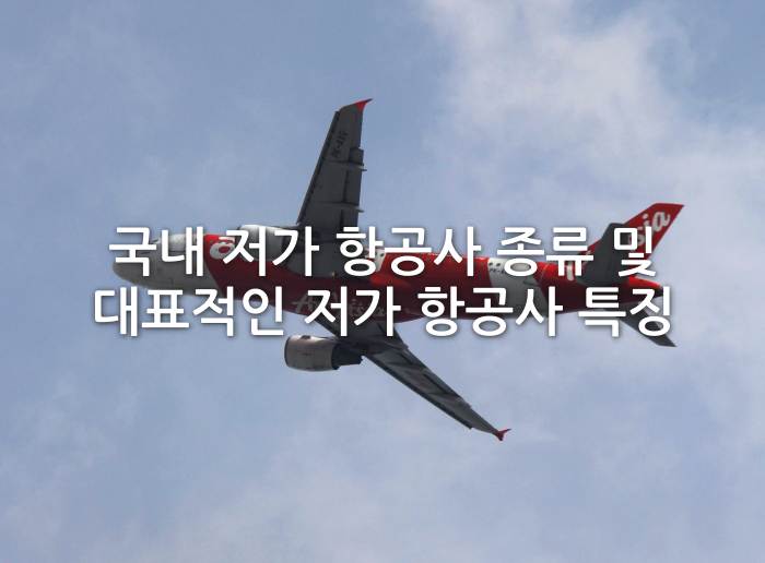 국내 저가 항공사 종류 및 대표적인 저가 항공사 특징 알아보기