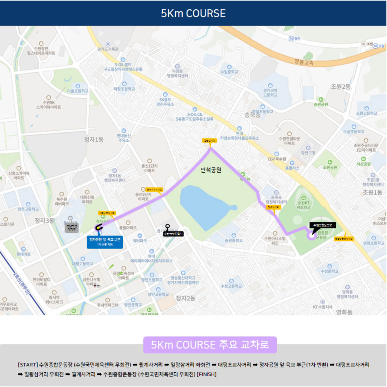 경기 마라톤 5km 코스