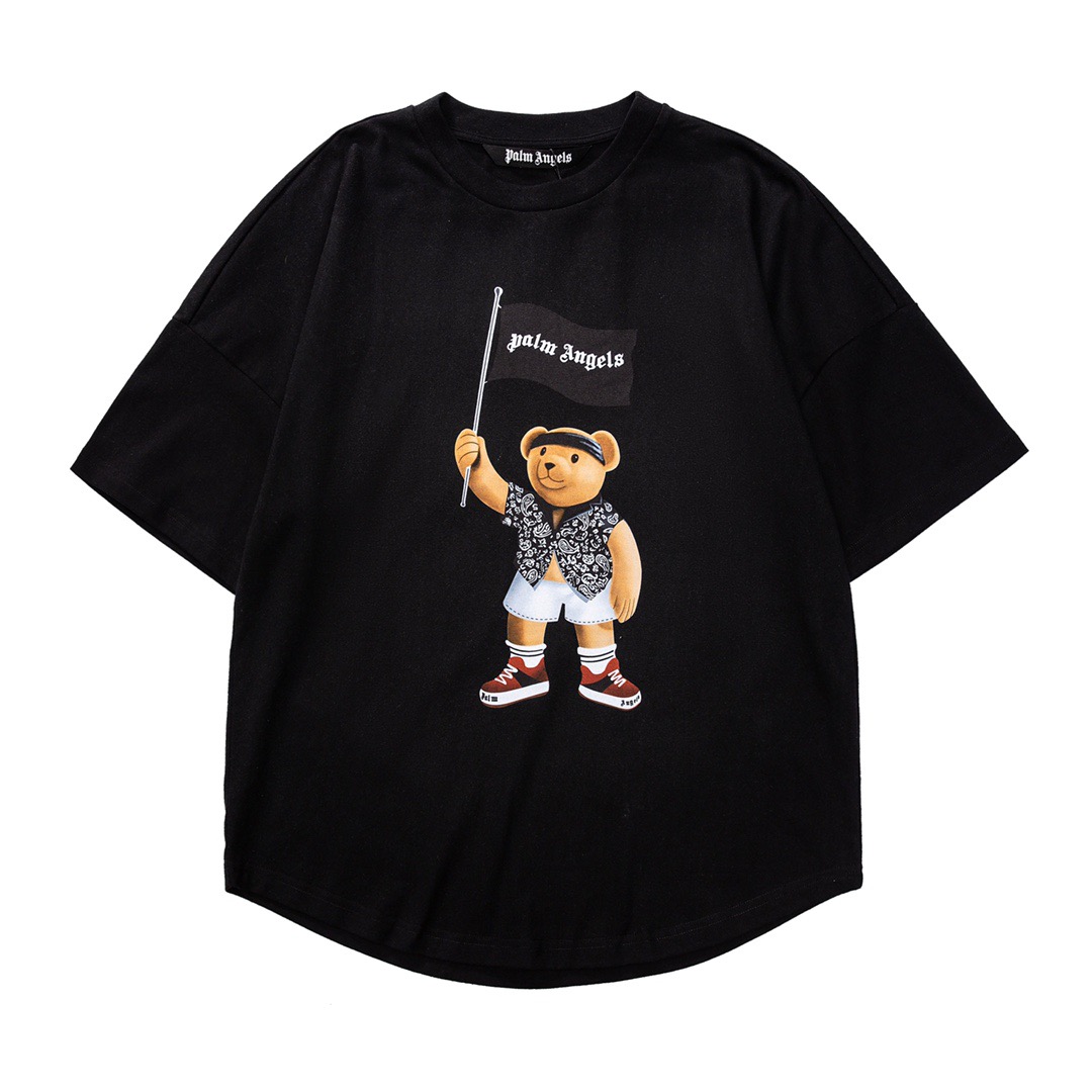  [PALM ANGELS] 팜엔젤스 베어 플래그 반팔 티셔츠 (2 COLOR)