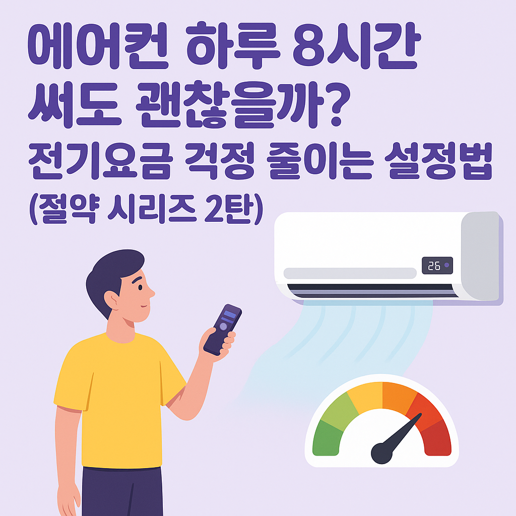 에어컨 절전 설정을 도와주는 이미지