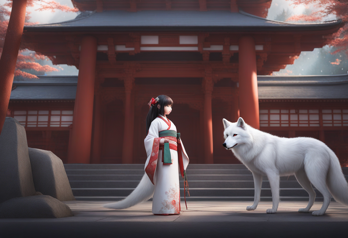 anime of 1girl in traditional japanese clothing - SDXL