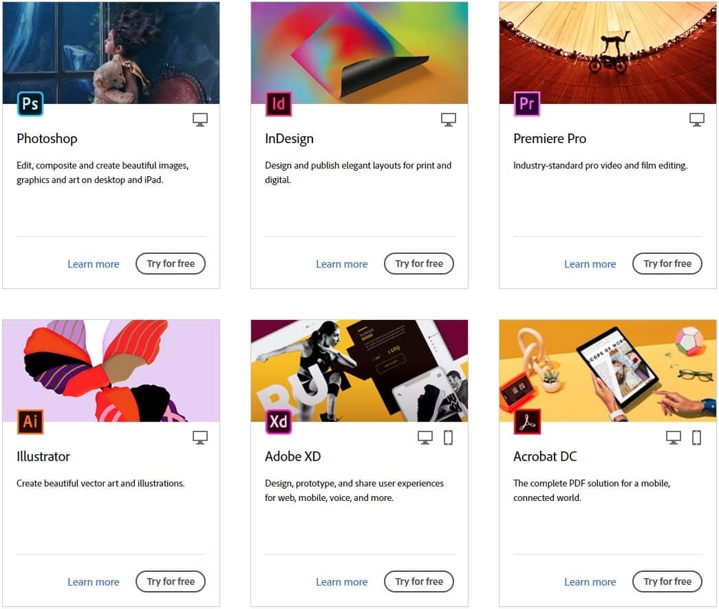 어도비의 포토샵 관련 프로그램들