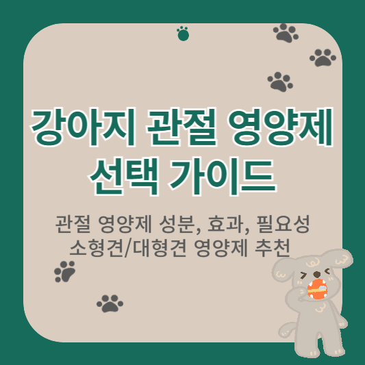 강아지 관절 영양제