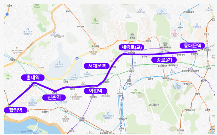 서울시 무료 심야 자율주행 버스 노선 지도