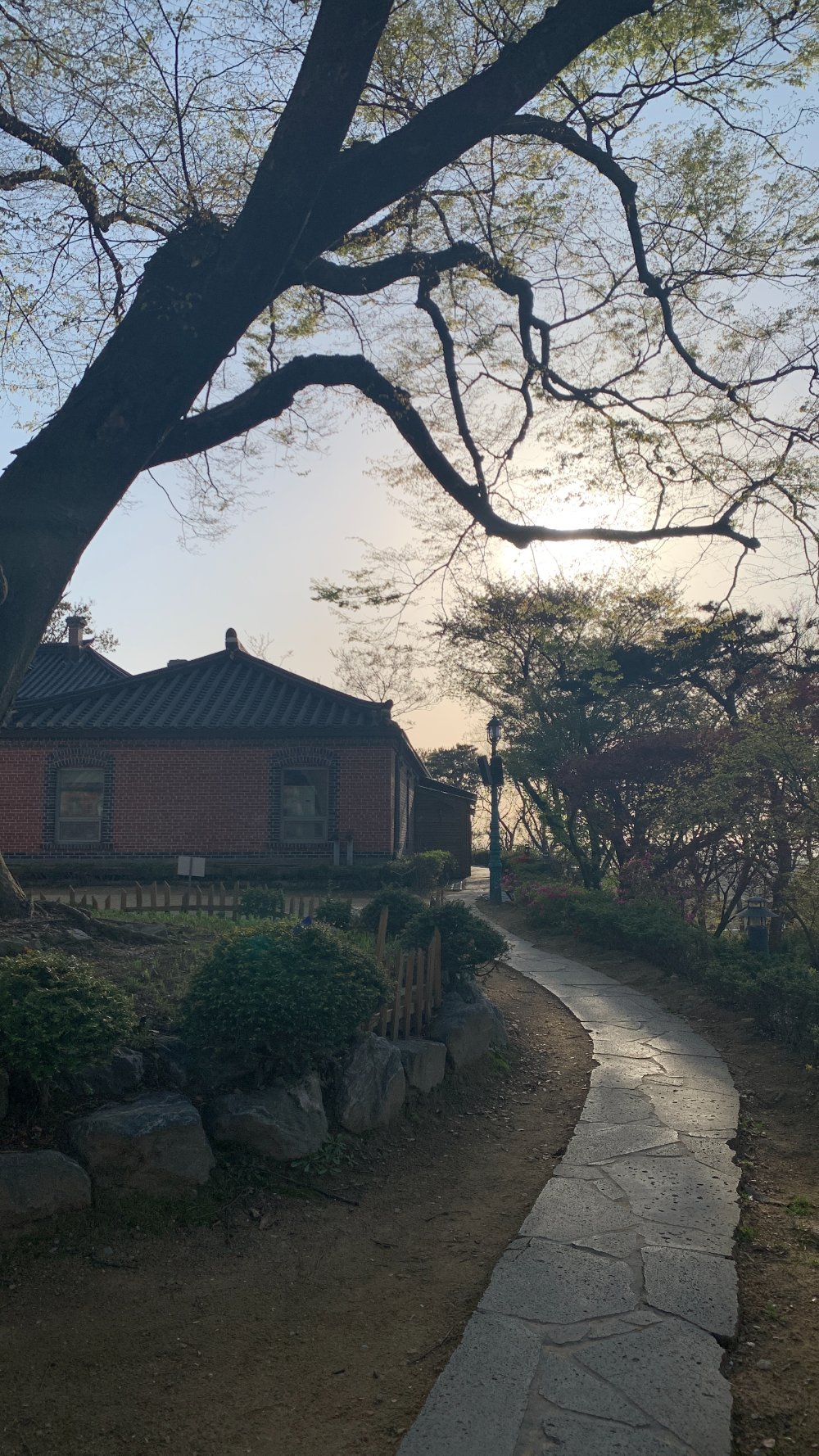 아산 공세리 성당 노을