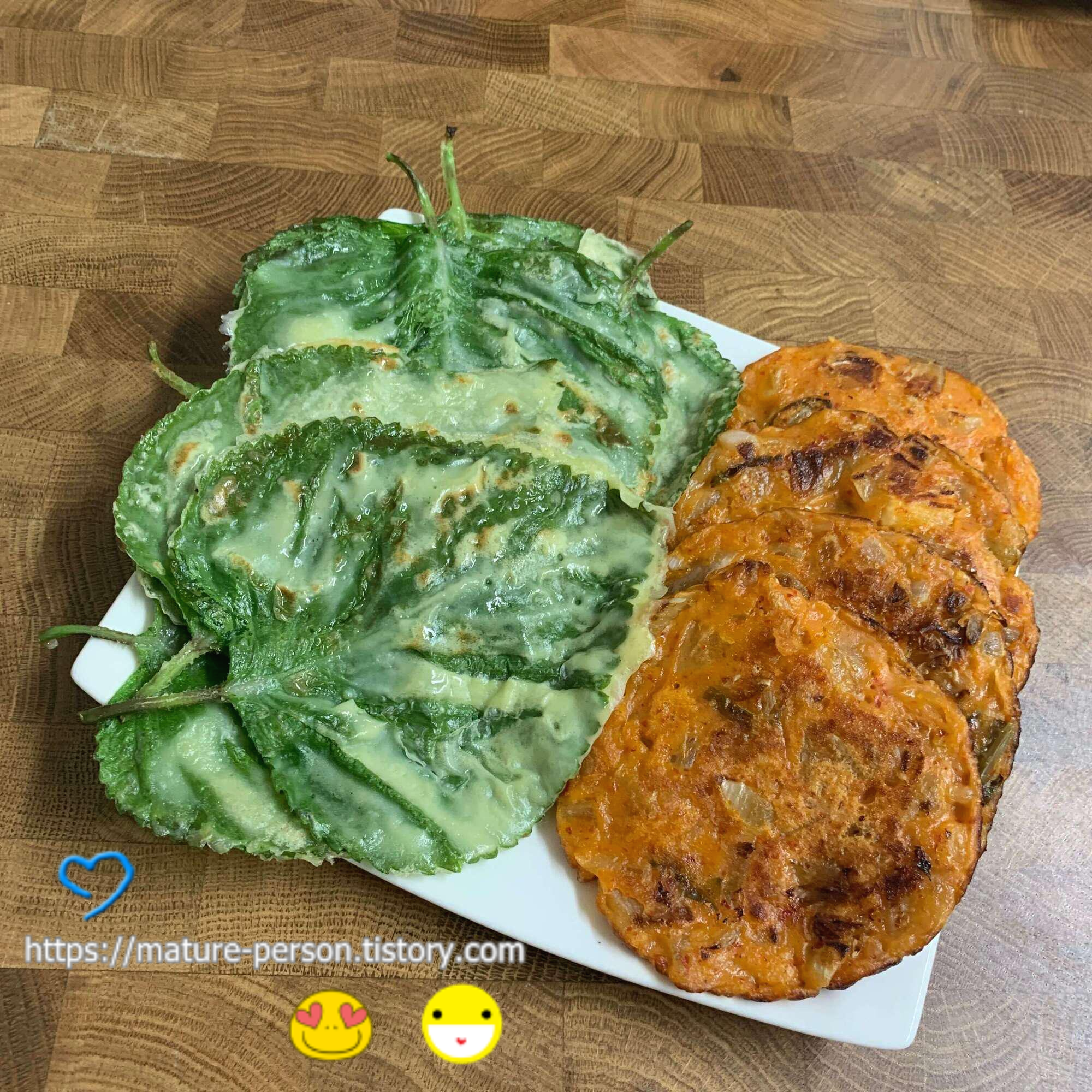  [김치전과 깻잎전]  덥지만 맛있는걸 어떡해~