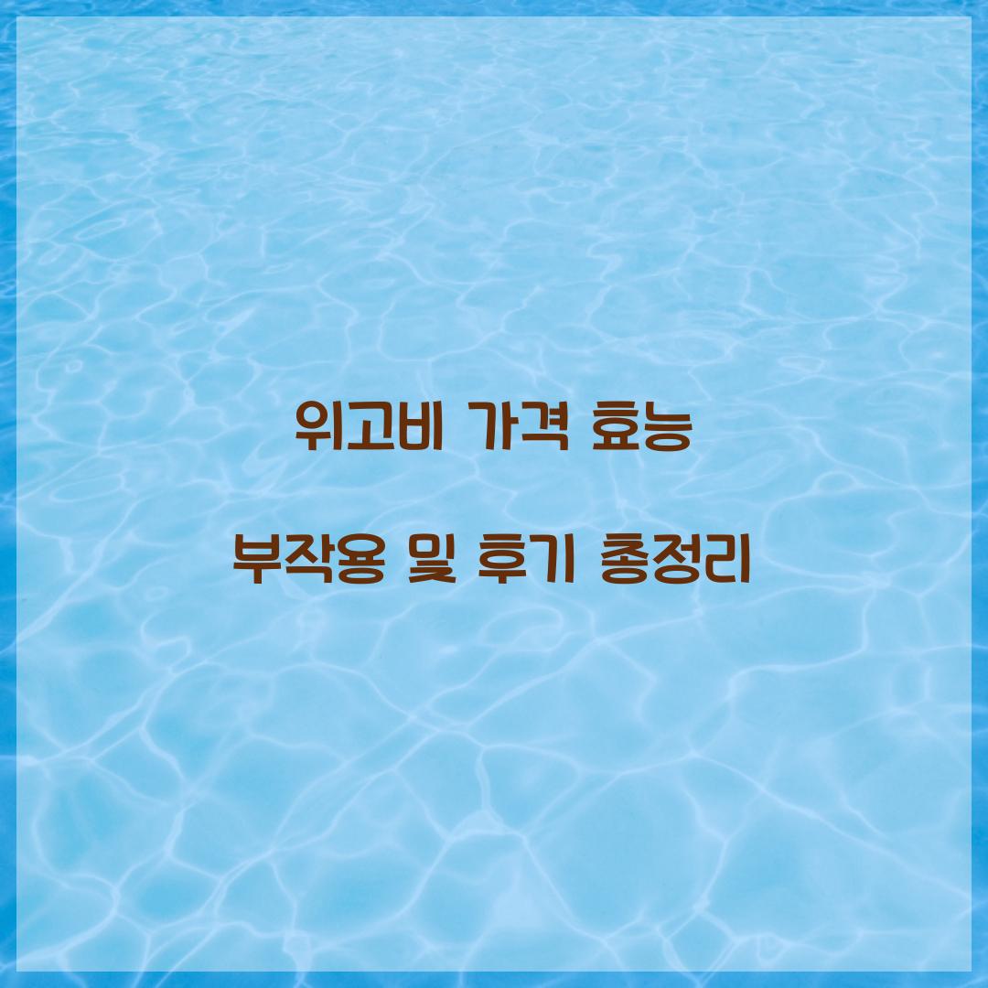 위고비 가격