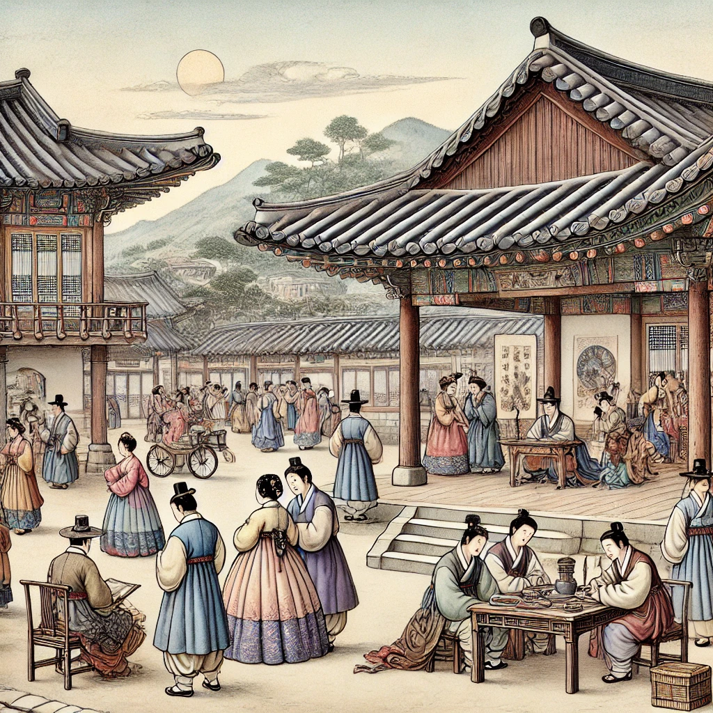 조선 후기 풍속화의 대가: 신윤복과 김홍도의 작품 비교