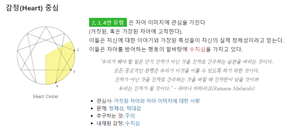 에니어그램-감정중심