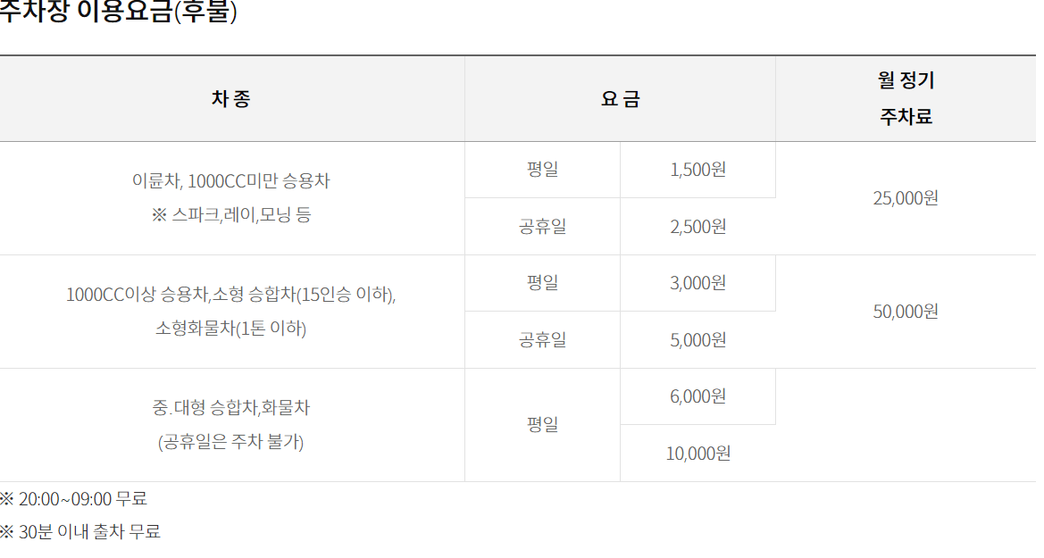 남한산성주차장