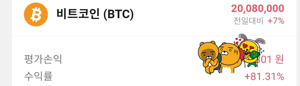  2020년 11월 19일 비트코인 수익률 인증