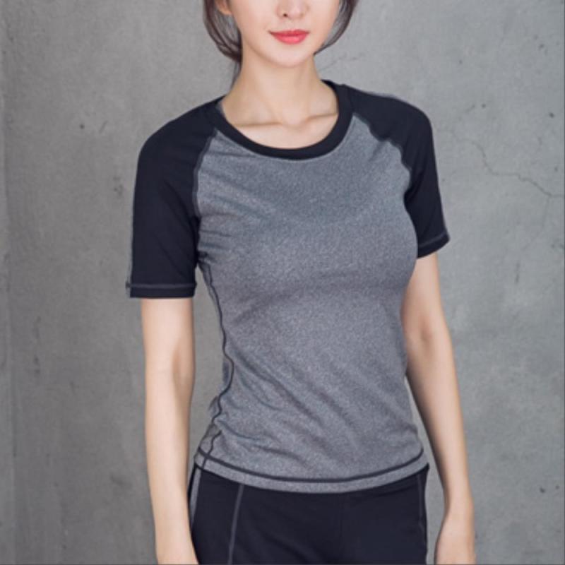 필라테스 헬스 여자 운동복 상의 쿨링 반팔티