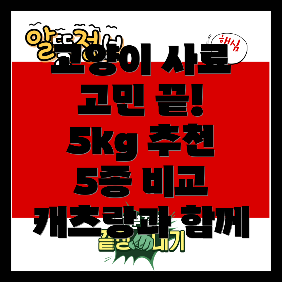 캐츠랑5kg고양이사료선택가이드5가지인기상품비교분석