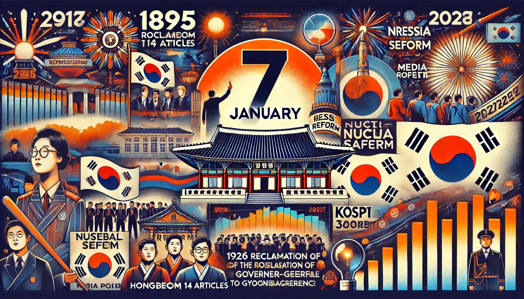 1월 7일 발생한 오늘의 역사적 사건들