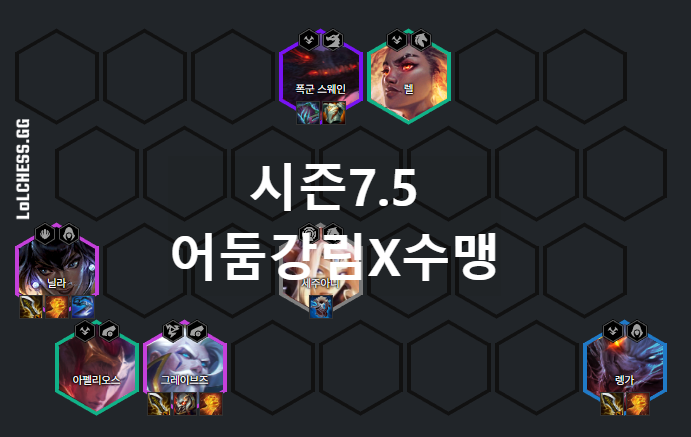  롤토체스 시즌7.5 어둠강림 암살자(수맹) 덱 추천
