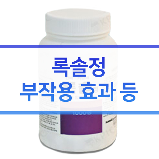  록솔정 부작용 가래 효과 정리
