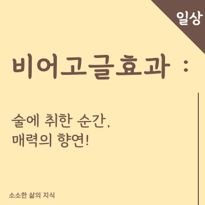 비어고글효과 술에 취한 순간 매력의 향연