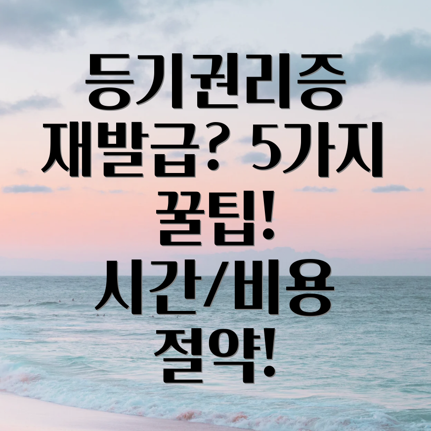 등기권리증 재발급