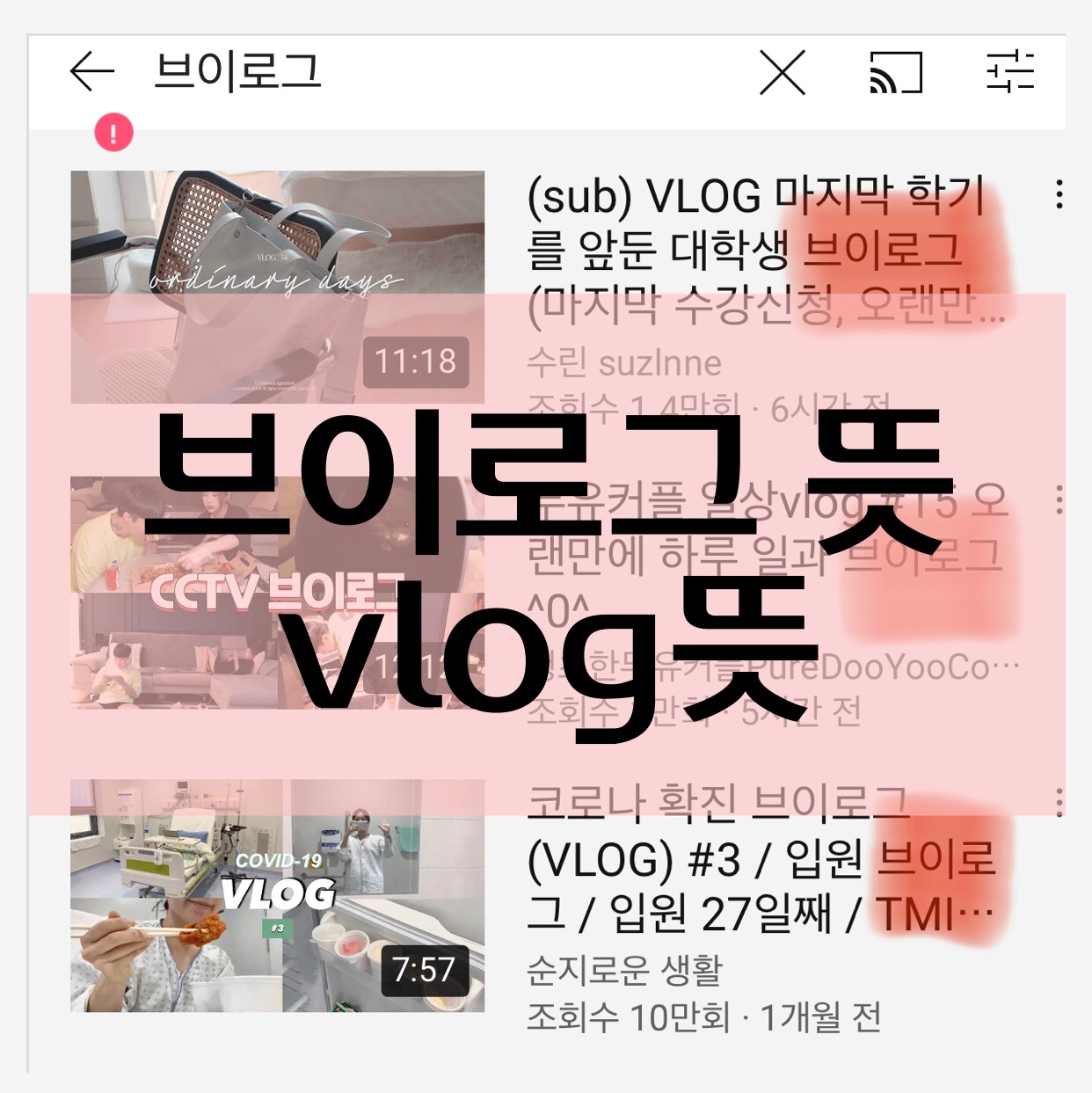  브이로그 뜻 vlog뜻 총정리