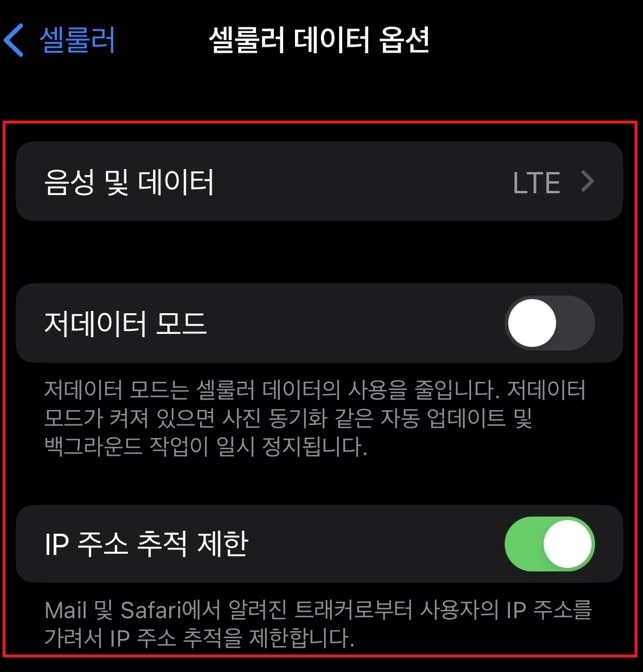 셀룰러-데이터-옵션