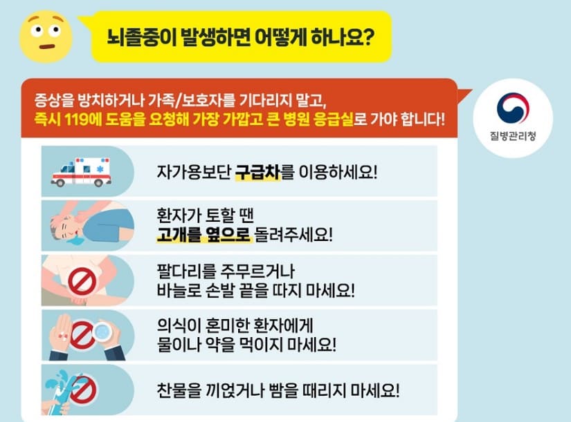 뇌졸중 대처방법