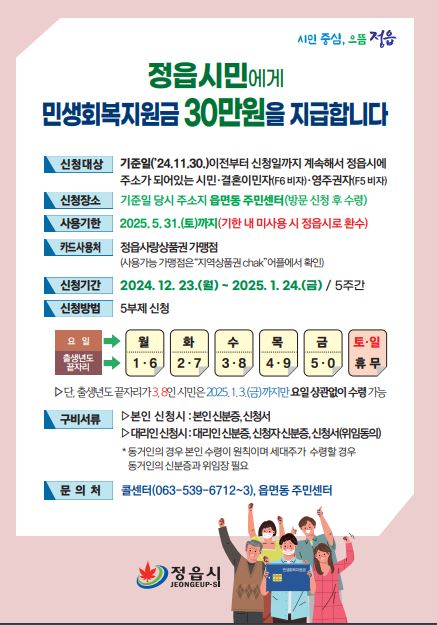 정읍 민생회복지원금