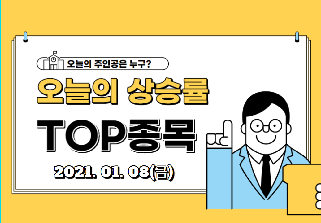  종목 상승률 TOP 30 (2021.01.08,금)